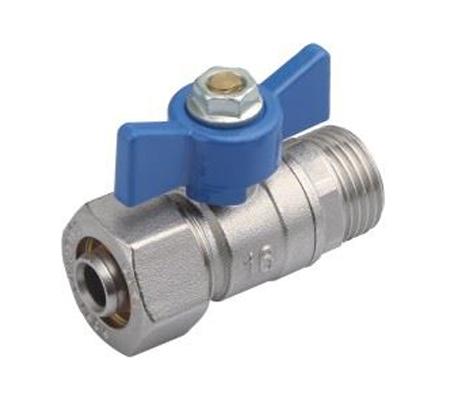 Butterfly Handle Compression Male Ball Valve